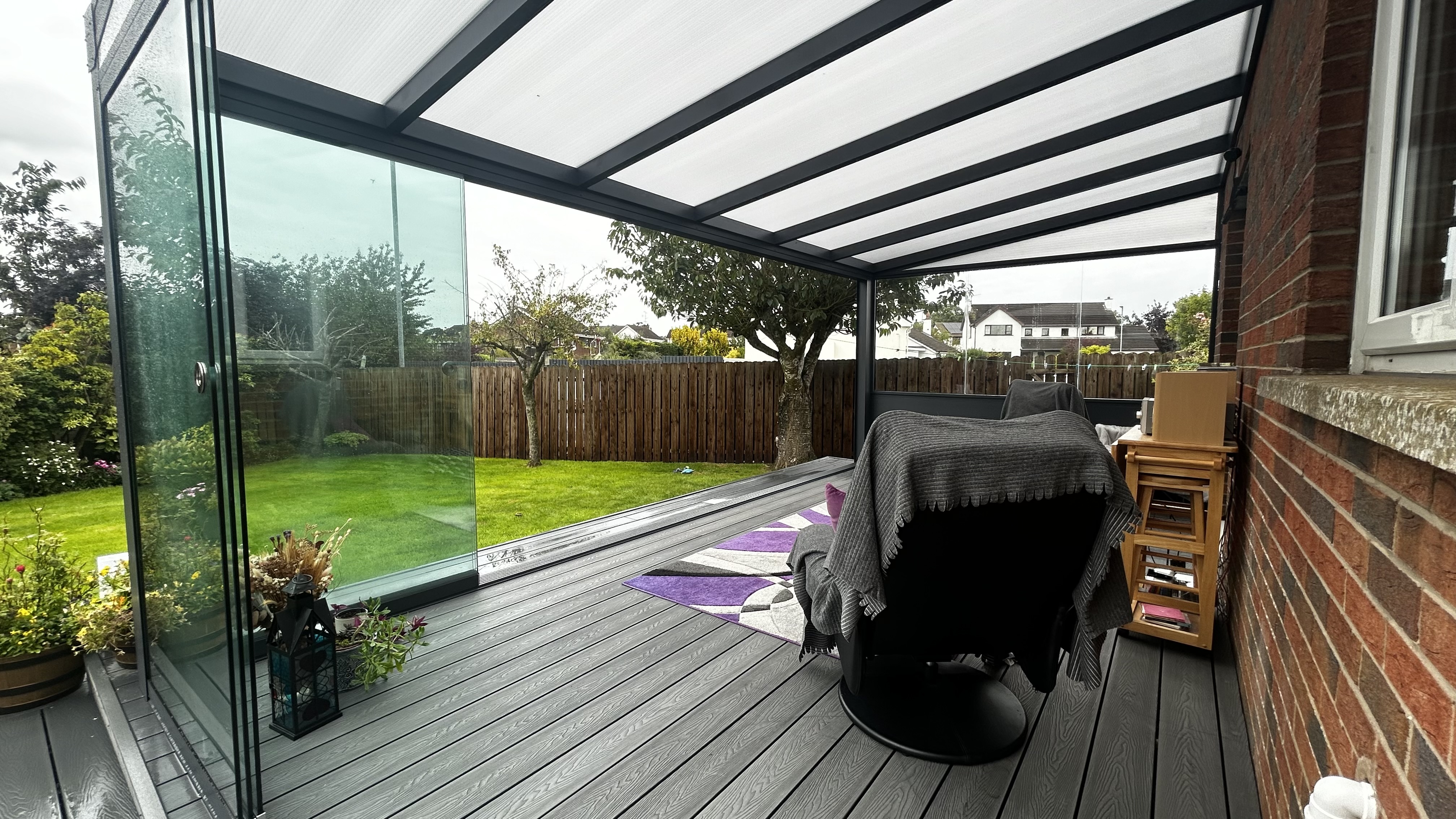 outdoor living space with decking craigavon